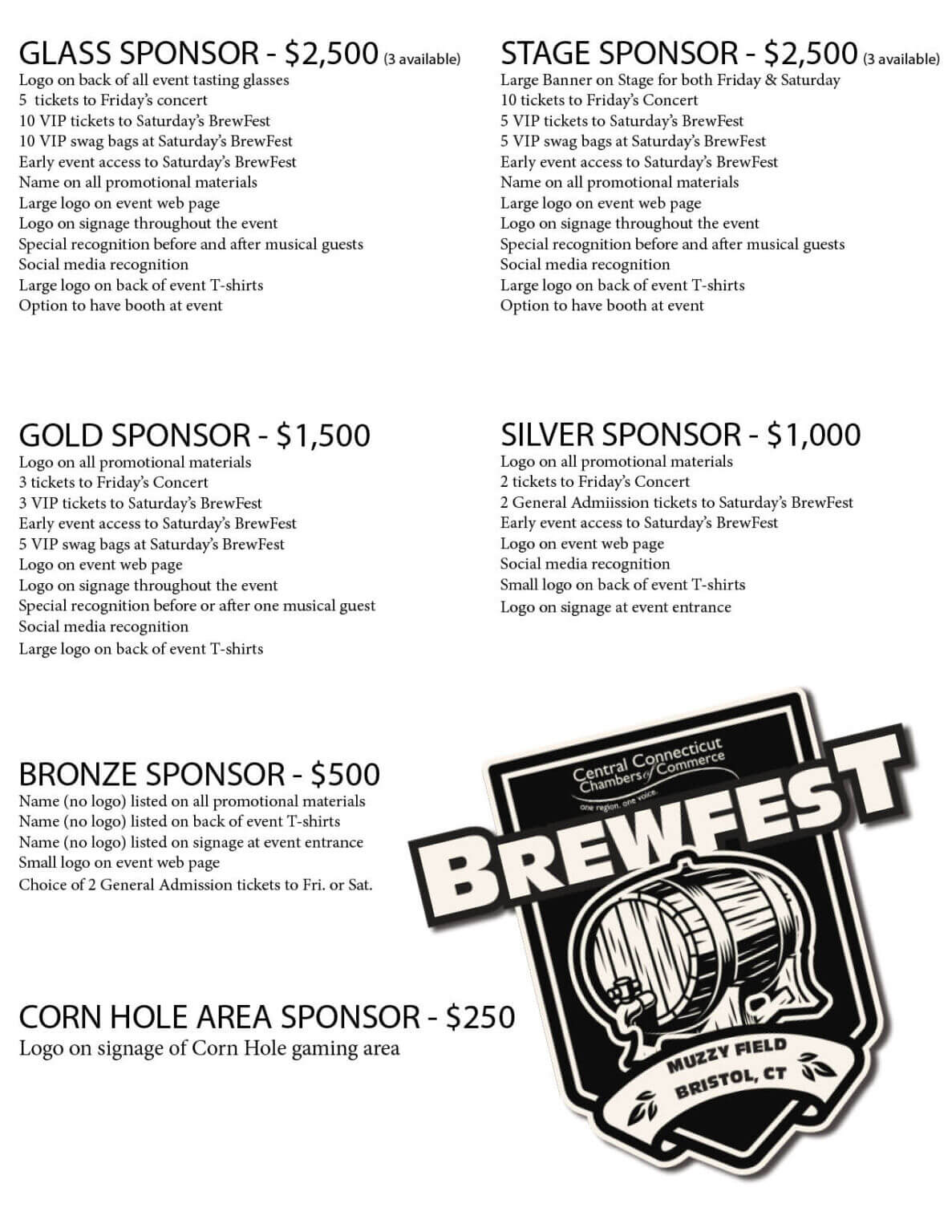 Brewfest Sponsorship Central Connecticut Chambers of Commerce